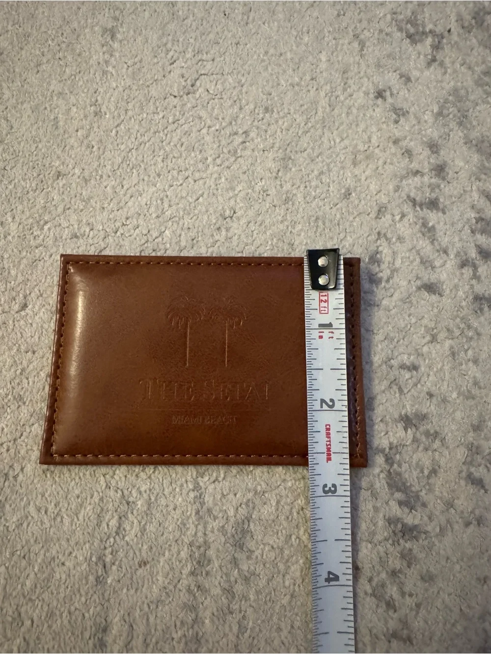 Like 🆕 The Setai Miami Beach caramel tan logo vegan leather card holder